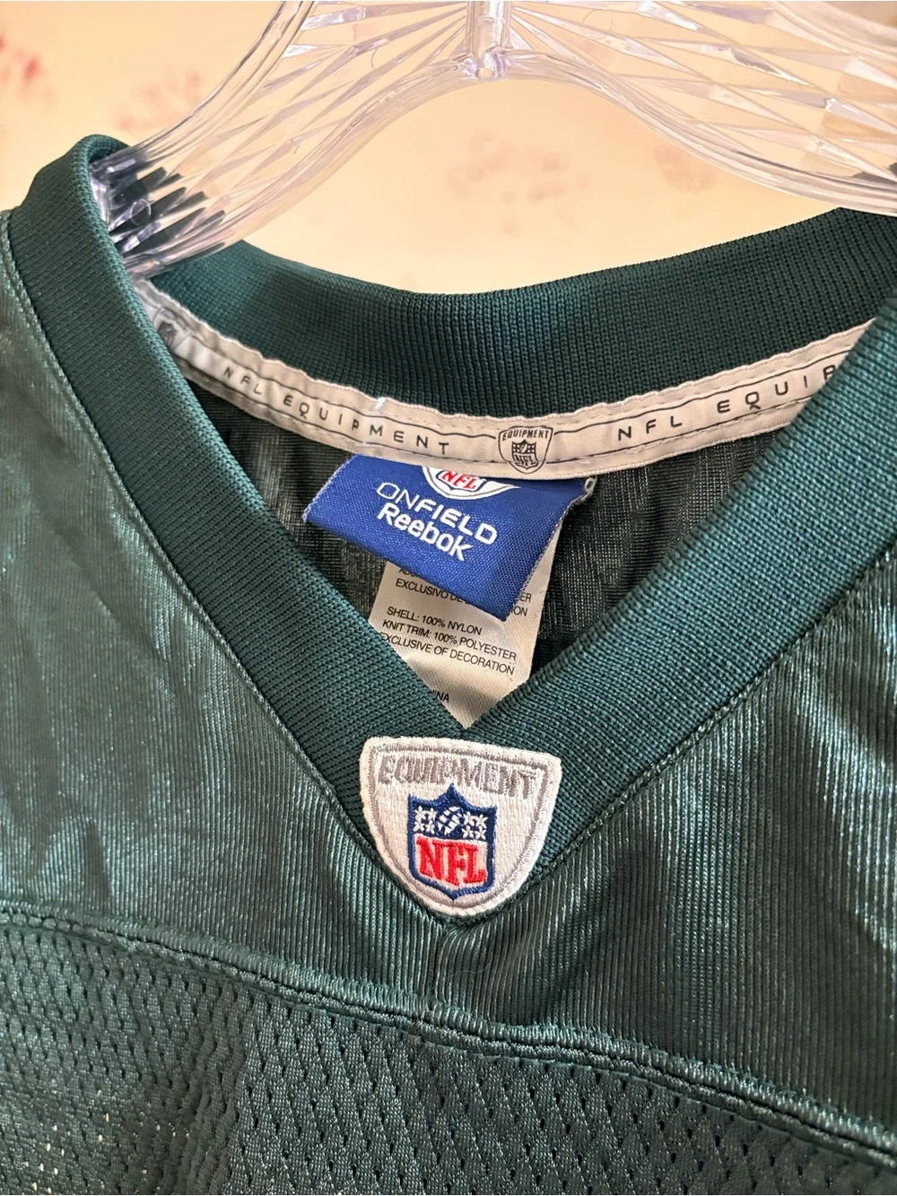 Reebok Green and White Sanchez #6 Football Jersey New York jets